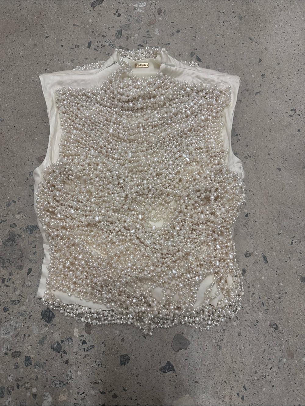 Cult Gaia Taraji Sleeveless Top in Pearl Draped - Picture 7 of 11